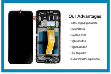 A14 4G LCD With Frame For Samsung A145P Mobile Phone Touch Pantalla Galaxy A145R Service Pack LCDS Screen Display